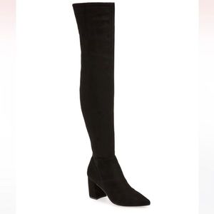 Steve Madden Black Over the Knee Heeled Boots